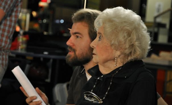 Burt Rutherford directing an actor on the Doritos Cougar commercial in 2009.