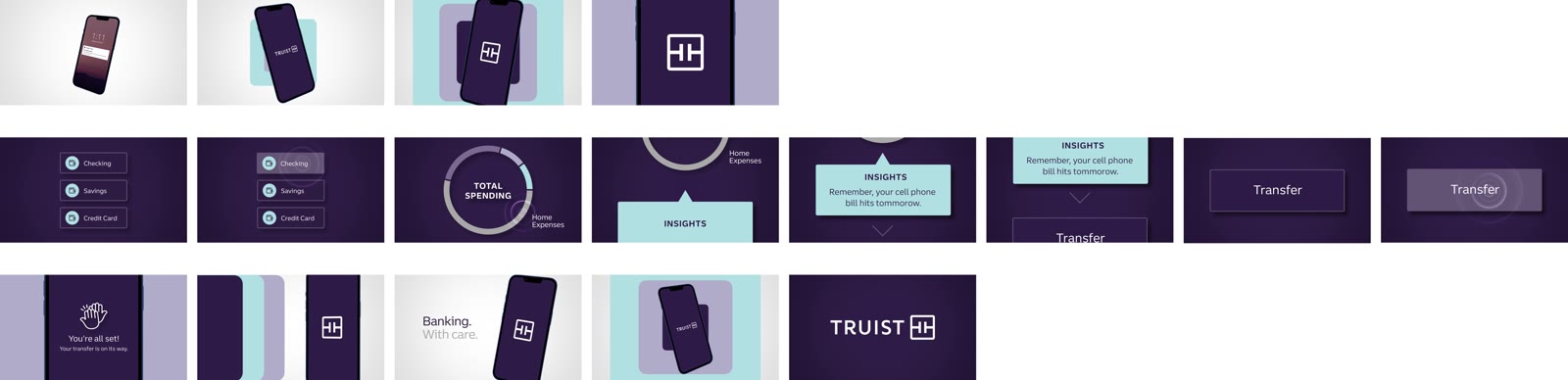 Contact sheet preview of the layered UI boards supplied by the client.