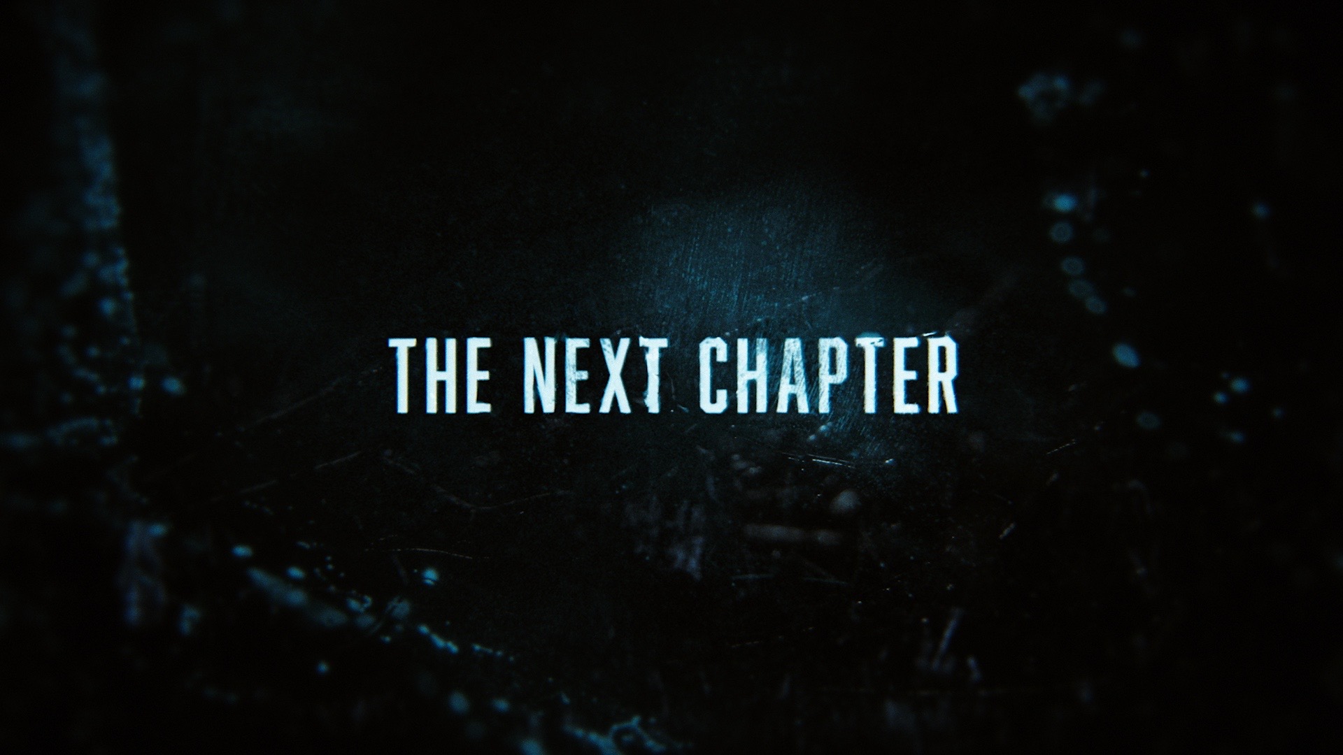 The Next Chapter title design in a cinematic landscape composition.