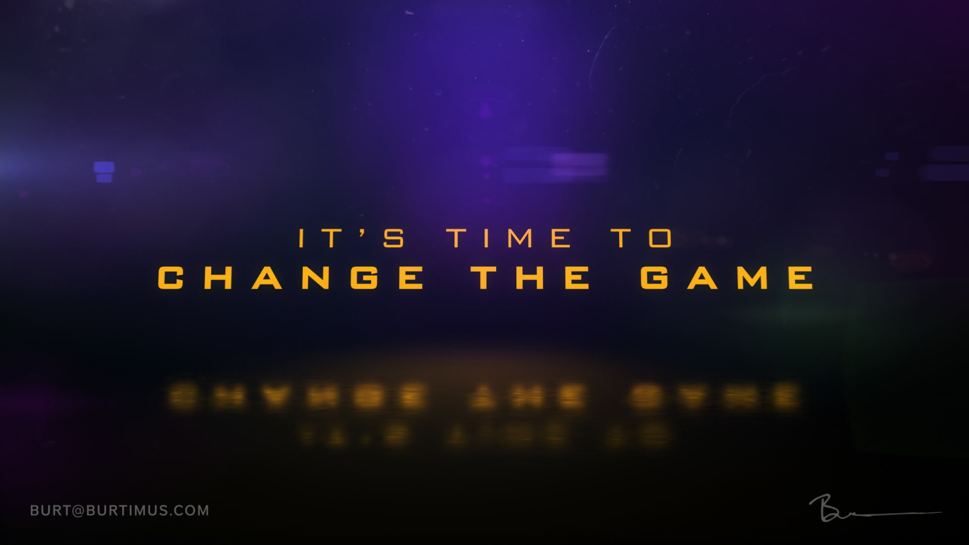 Change the Game typographic treatment from the selected campaign identity.